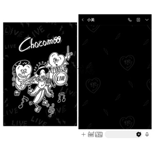 LIVE! LIVE! LIVE! by Chocomoo LINE主題桌布 黑色設計感 時尚聊天室 POP COOL