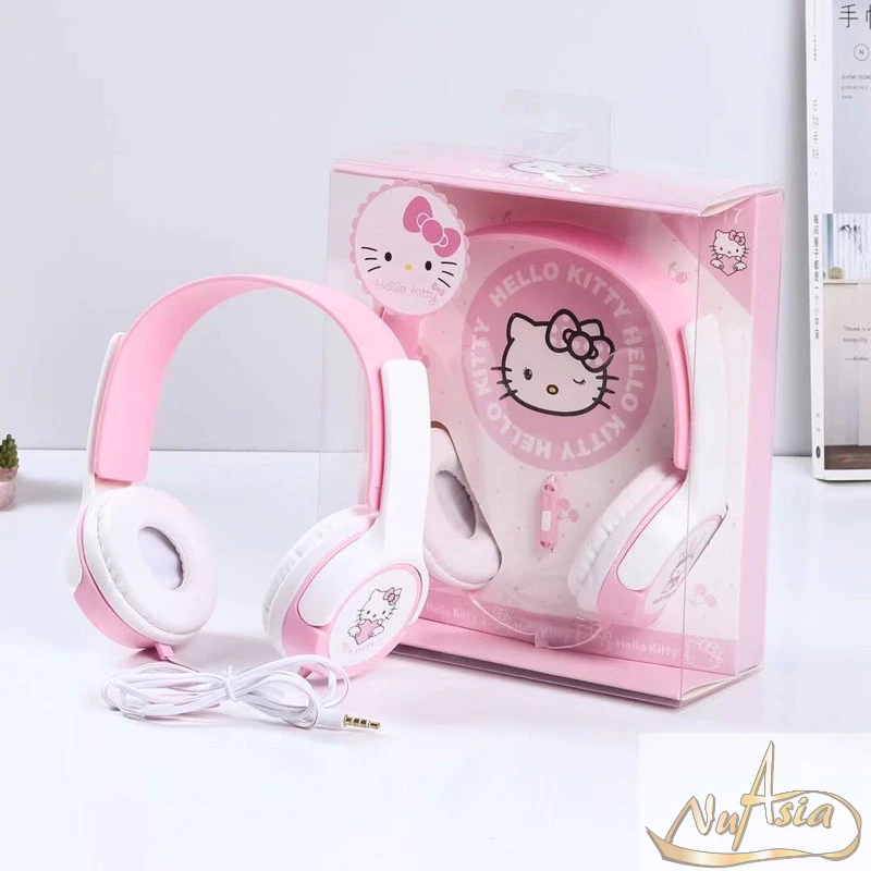 台灣現貨《可調整》兒童、小童、大童用の頭戴式帶麥耳機 KT貓 哆啦ㄟ夢 布朗熊大 莎莉 兔兔
