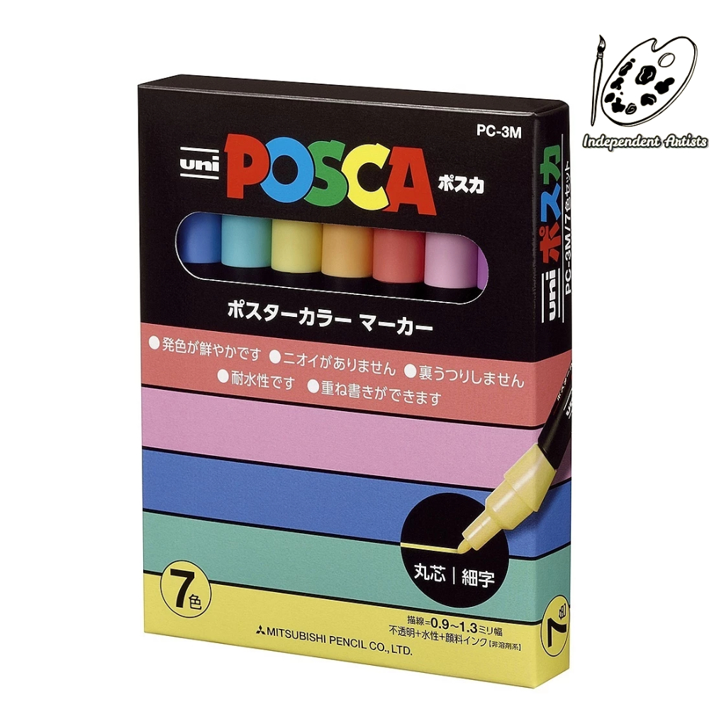 日本三菱UNI-ball POSCA 水性麥克筆 細字丸芯 / PC3M7C 粉色 7色