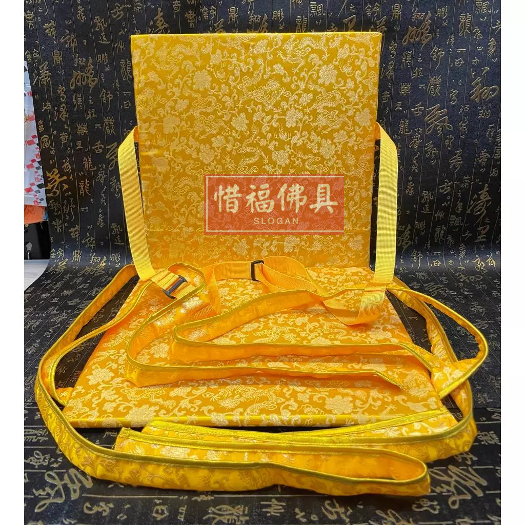 【惜福佛俱】2尺2神尊用 緹花布 神明背帶 神明揹帶 神明背袋 揹神用袋子 進香 遶境 出巡 會靈