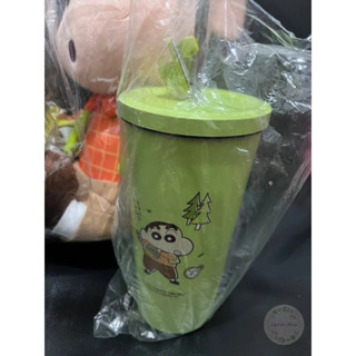 ✨現貨🌟7-11蠟筆小新春日遊新趣 蠟筆小新不鏽鋼雙層吸管杯