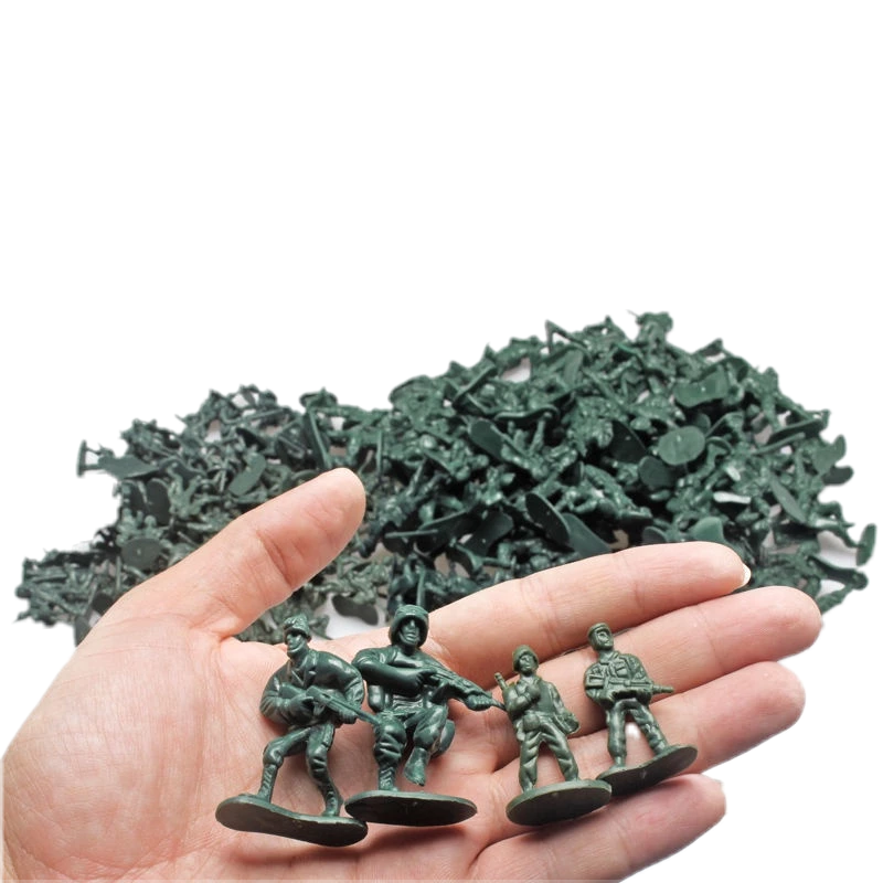 小兵人 100只 二戰小兵 玩具模型 童年塑料小軍人 沙盤士兵 玩具兵 二戰模型 玩具士兵 軍人玩具 軍事玩具 士兵玩具