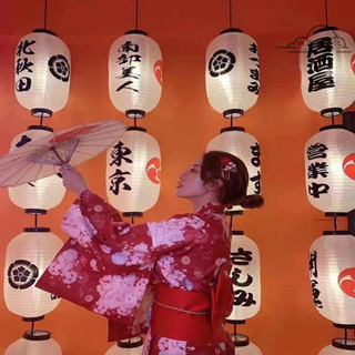 【全場客製化】 日本居酒屋日式燈籠和風餐廳裝飾木架戶外防水日料店長圓燈籠客製