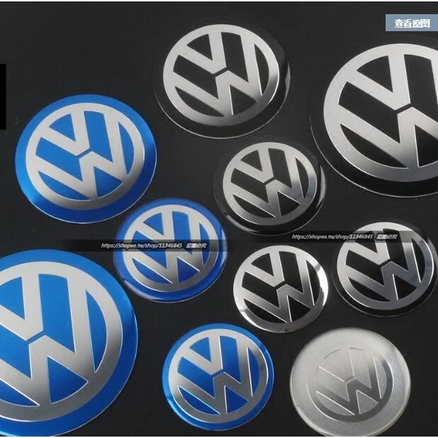 福斯VW大眾輪轂標貼 改裝中心蓋 大眾方向盤貼標 輪轂貼標 大眾標誌車貼 福斯中心蓋 【4個起發貨 不夠數量不發貨】