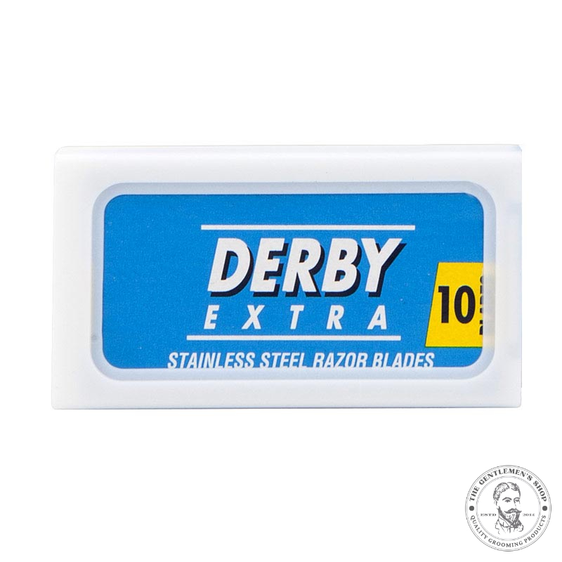 [現貨 ] 義大利進口 Derby Extra Blue 雙刃刀片 鉻陶瓷鉑鎢聚合物塗層鋼刀片 1盒10片
