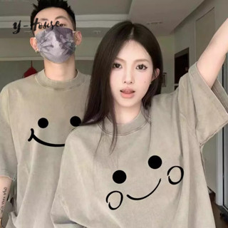 【Yhouse】520情侶裝短袖情侶衣班服夏季裝2024新款潮流春不一樣短袖高階設計感小眾t恤套裝潮