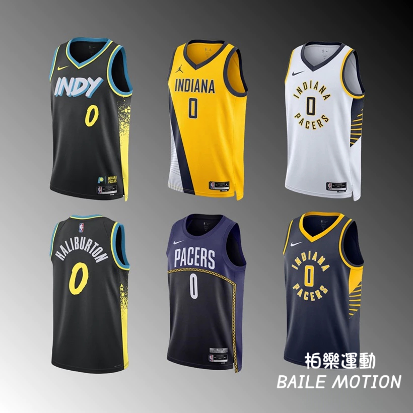 NBA球衣 溜馬球衣 籃球衣 新賽季 印第安納溜馬隊 0號哈里伯頓Haliburton球衣 城市版經典 熱壓籃球衣