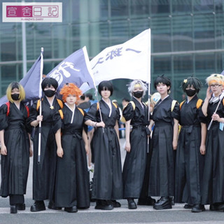 萬聖節服裝】排球少年COS烏野應援服日嚮翔陽影山飛雄孤爪研磨cosplay衣服套裝 角色扮演 錶演服 cos服 變裝派對