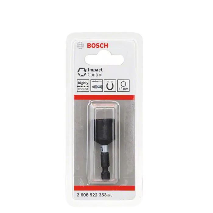 BOSCH博世 1/4"六角磁吸 50mm套筒起字頭 13mm套筒 高扭力 2608522353