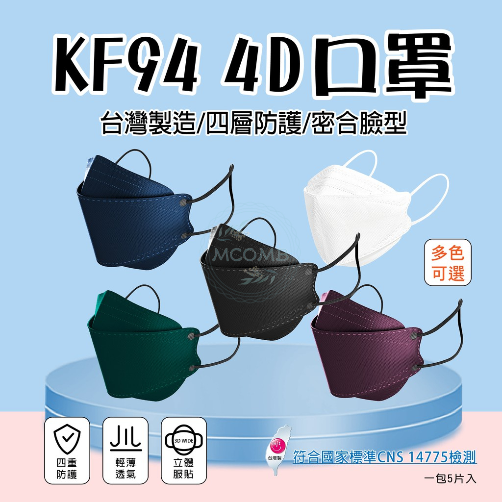 台製 魚型口罩 KF94口罩 4D口罩 立體口罩 MIT口罩 韓版口罩