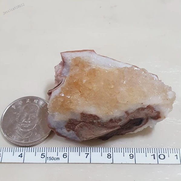 77.5g 黃水晶簇 礦石 原石 原礦 水晶 收藏 標本 J926S 擴香石 魚缸造景 隨機出貨一入 231