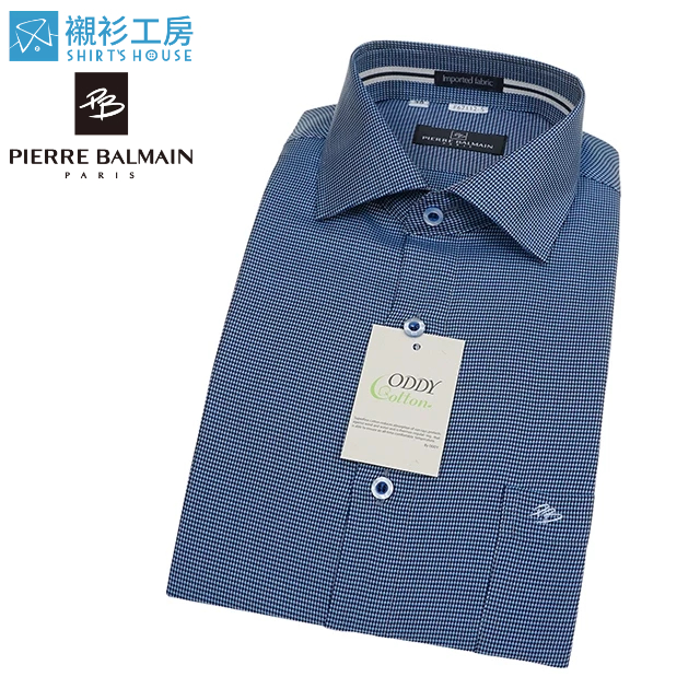 皮爾帕門pb黑白藍三色小點滿版、精梳全棉、紳仕都會品味、合身長袖襯衫67112-05-襯衫工房