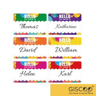 【Giscoo】姓名貼紙 派對遊戲 英文課 自我介紹