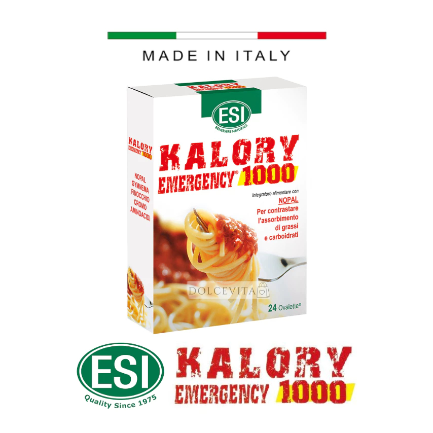 [現貨] 義大利進口 ESI 卡路里 拜拜片 白芸豆 Kalory Emergency 1000 24粒/盒