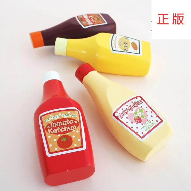 日本Mother Garden-木製家家酒玩具 調味料-蕃茄醬、芥末醬、美乃滋 廚房廚具 扮家家過家家道具 角色扮演玩具