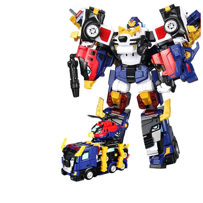 【機器人】組裝玩具 機甲 男童 變形機器人 迷你特工隊 迷你特攻隊 機器人玩具 衝鋒戰士 合體機器人 機甲超獸王