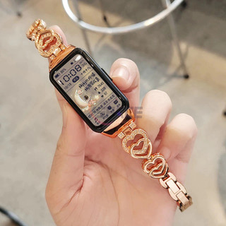 適用於 Samsung 三星 Galaxy Fit3 SM-R390 雙心鏈金屬錶帶 簡約時尚 個性百搭 快拆錶帶