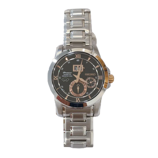 特賣包郵 SEIKO 精工 Kinetic 萬年曆大視窗腕錶(SNP136J1)SK010