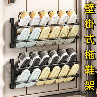 壁掛式拖鞋架 免打孔浴室衛生間門後鞋架 多功能置物架可折疊收納架 拖鞋架 壁掛式 免打孔 門後鞋架 掛式鞋架 多功能壁架