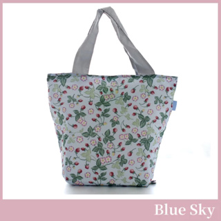 日本代購 WEDGWOOD 野草莓 折疊 購物袋 手提包 大容量 旅行折疊包 手提袋環保袋 拉鍊 水藍色深藍色 印花