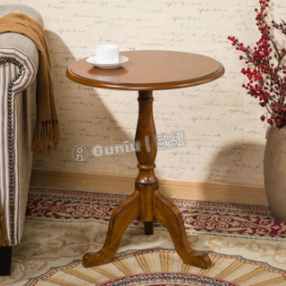 Ouniu丨歐式簡約圓桌小圓幾美式咖啡桌小圓桌花桌圓形小茶几創意邊幾邊桌