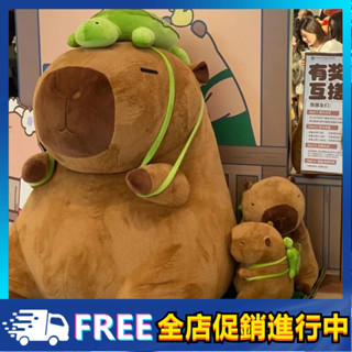 【現貨速發】卡皮巴拉 鼻涕熊 水豚毛絨玩具公仔玩偶呆萌小水豚兒童安撫娃娃抱枕 鼻涕卡皮巴鼻涕水豚 水豚君抱枕