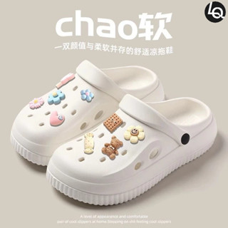 ✨【LQLQ】厚底洞洞鞋女 護士鞋 透氣防滑防臭洞洞鞋 一腳蹬手術室拖鞋 夏季外穿涼鞋 踩屎感洞洞鞋女