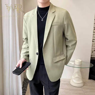 『W-R』48H出貨 韓版西裝外套 寬鬆男外套 抗皺單排扣簡約外套潮流西服 休閑寬松男士正裝 韓國夾克 正韓衣著男生外套
