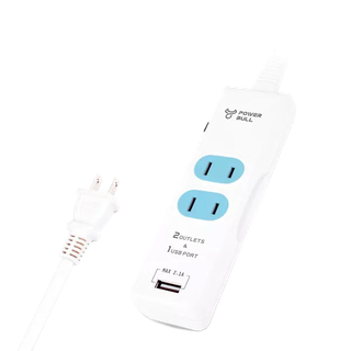 Dr.AV聖岡 NS-2022U-3 多功能1USB 2插智慧延長線 3尺(0.9m) 電源延長線 USB充電 2P插座