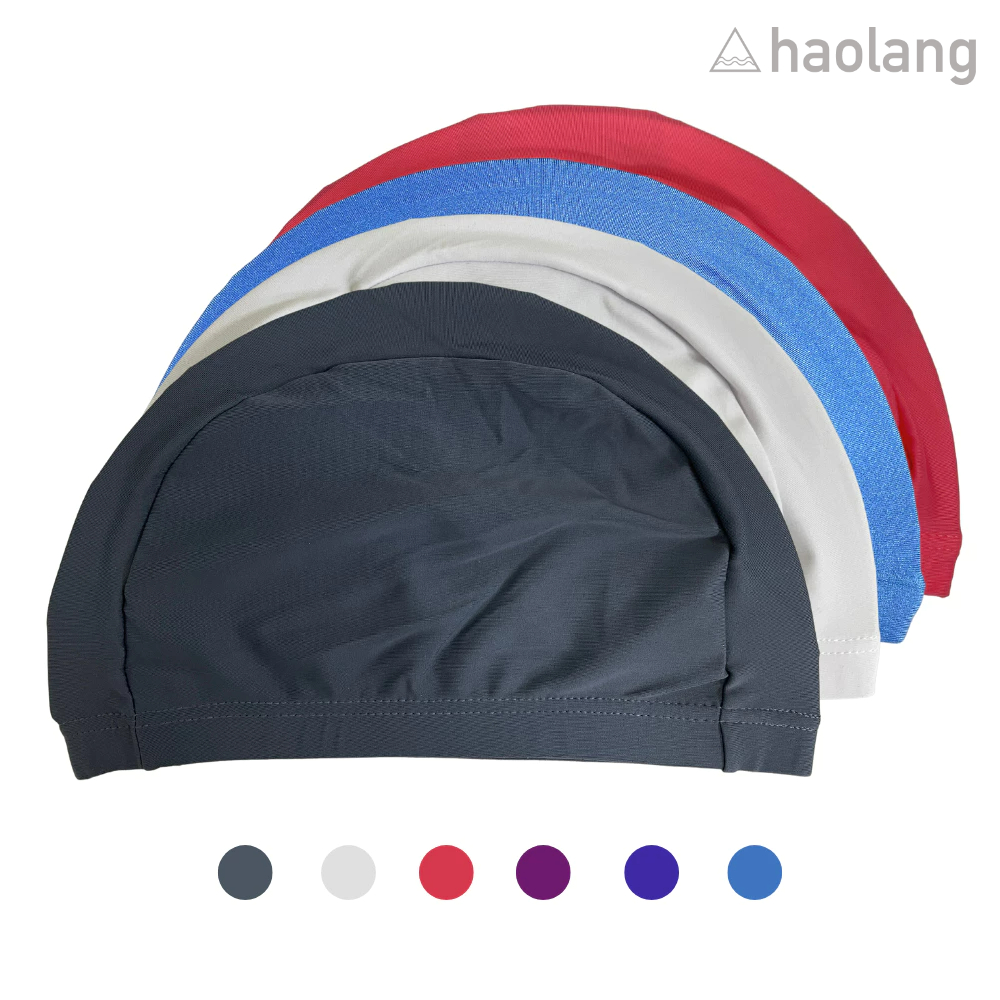 Haolang 素色萊克泳帽(寬版)/成人/游泳/溫泉
