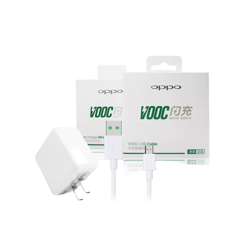 OPPO VOOC mini 最新一代 原廠閃充電器VC54JBCH + 新版閃充傳輸線組 (盒裝)