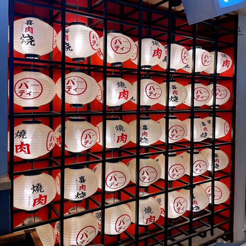 【全場客製化】 日本料理居酒屋餐廳裝飾日式和風韓式燈籠圓形日料店戶外客製印字