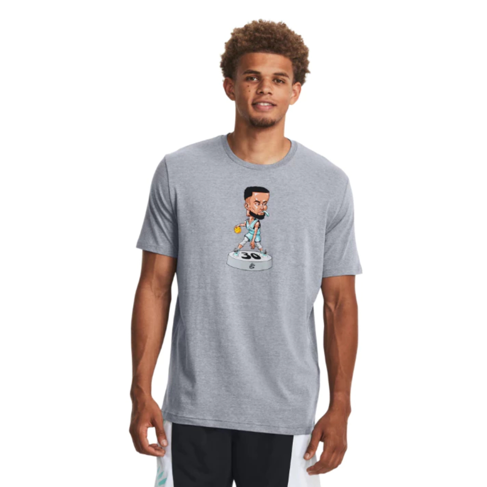 【UNDER ARMOUR】男 CURRY BOBBLE HEAD 籃球短T-Shirt 1379859-035