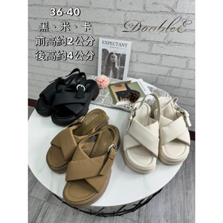AMIU【現貨➕預購】寬頻厚底涼鞋 羅馬涼鞋