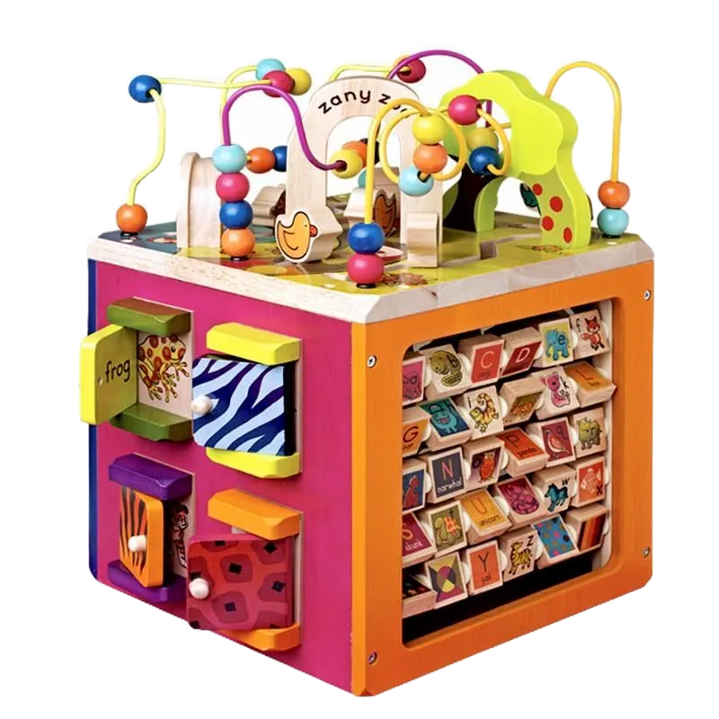 創新btoys比樂繞珠玩具百寶箱木立方玩具寶寶四面體益智啟蒙兒童1歲+限定