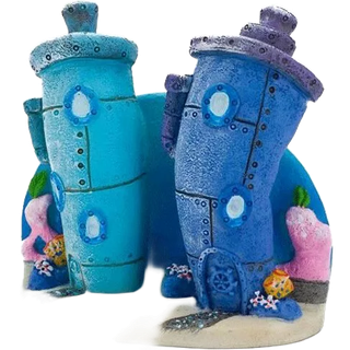 微笑的魚水族☆PENNPLAX-龐貝【比奇堡城市SBR61】海綿寶寶正品☆造景裝飾小物 飾品 波麗纖維製品