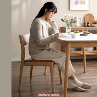 【免運】實木餐椅北歐小戶型堆疊凳餐廳傢用靠背椅實木舒適椅子現代簡約