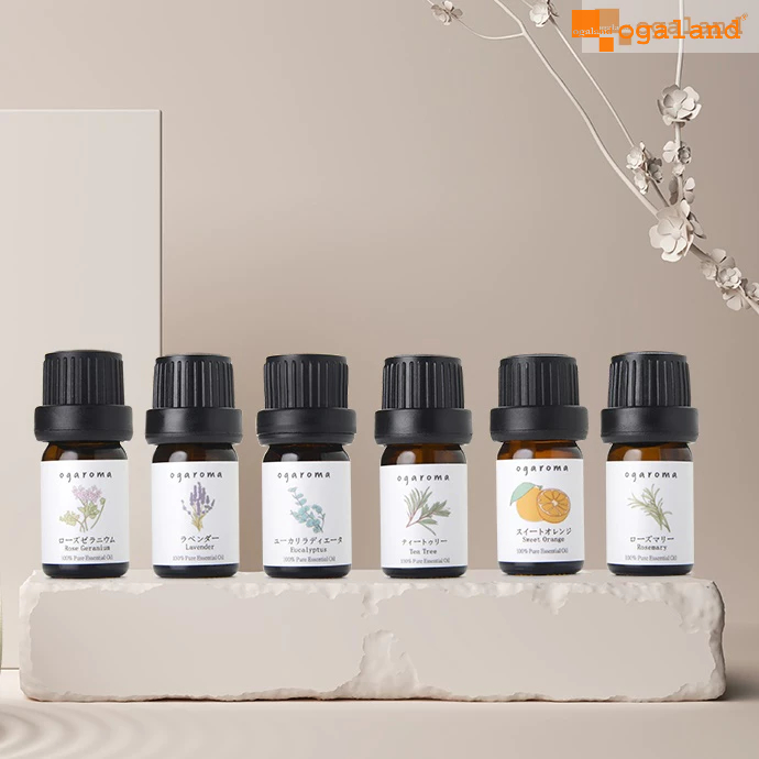 【ogaroma】芳療入門款6入精油禮盒組 單方精油 (5ml) | 品牌旗艦店 擴香使用 薰香  (贈)擴香木&質感木