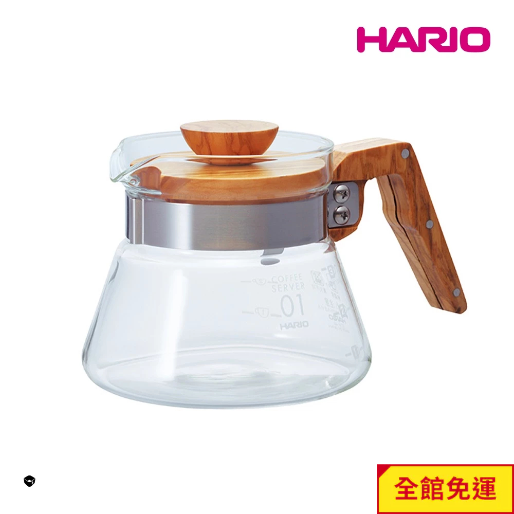 HARIO V60橄欖木01好握咖啡壺400ml [VCWN-40-OV] 閃物咖啡