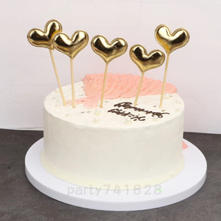 蛋糕插牌【臺灣現貨】5入 星星愛心 蛋糕裝飾 生日蛋糕 生日派對 烘焙裝飾 蛋糕插籤 派對佈置 慶生 杯子蛋糕