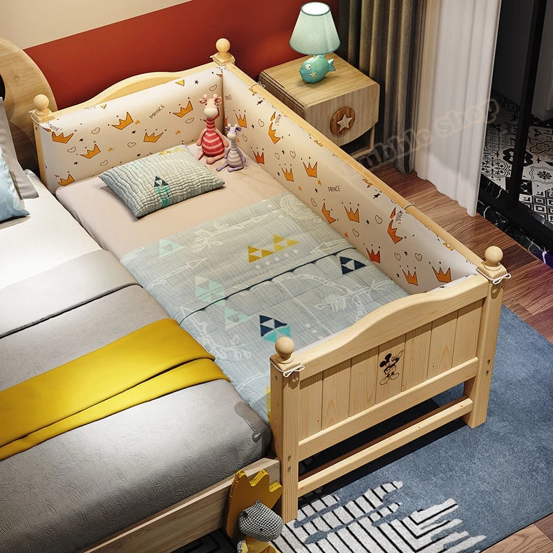 【免運】床 單人床 床邊床 嬰兒床圍 實木 拼接床 嬰兒床邊床 小床 實木床 實木床 兒童床邊床 邊床 幼兒床