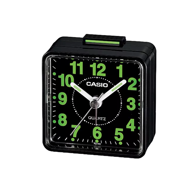 CASIO 卡西歐 TQ-140 小方形螢光數字指針型鬧鐘 (顏色隨機出貨) 原廠公司貨