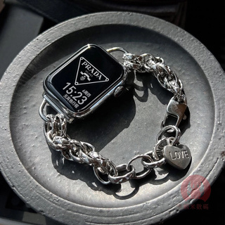 不鏽鋼錶帶 適用於 Apple Watch 錶帶 8 7 6 5 4 3 SE 蘋果錶帶 金屬錶帶 愛心love錶帶i