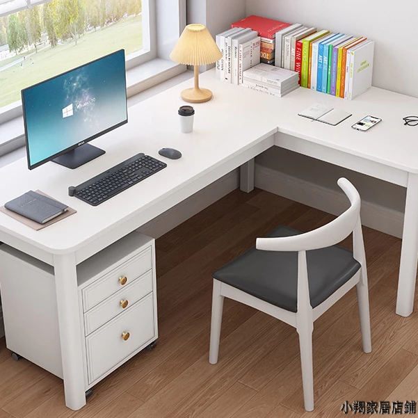 【免运】全實木L型轉角書桌 辦公桌 書桌 電腦桌 實木家具  学习桌 台式電腦桌