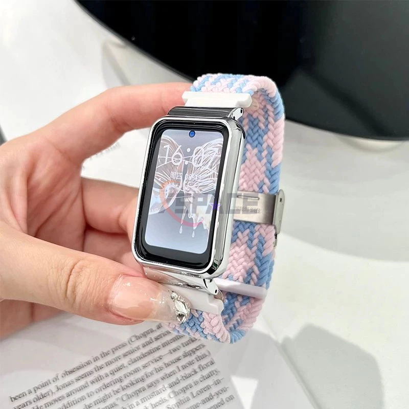 店長推薦 三星 Galaxy Fit3 編織卡扣錶帶 高質感 Samsung Fit3 尼龍錶帶 快拆錶帶