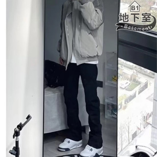 地下室B1-長褲 街頭百搭牛仔褲 工作褲 褲子 微喇叭 休閒褲 寬鬆 男裝 工裝褲 穿搭【NL654052】