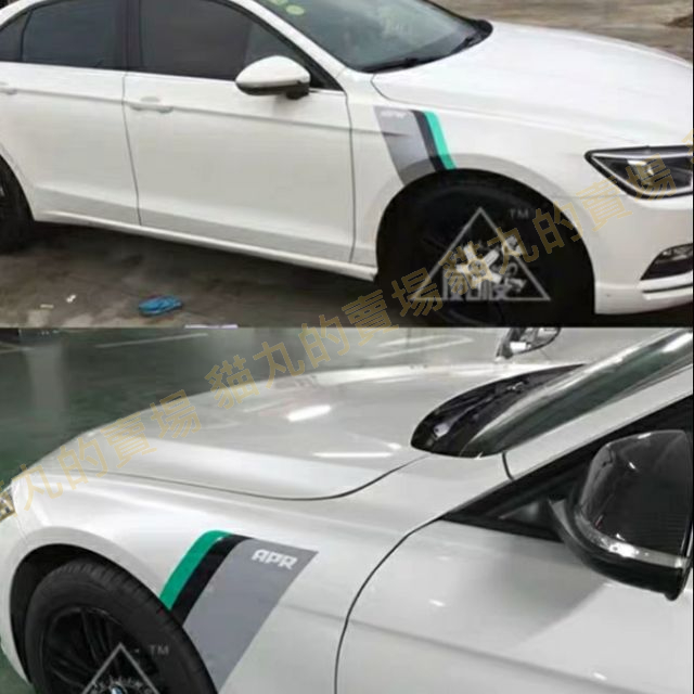 🔥左右兩側APR車身裝飾貼紙 GOLF VW GTI POLO SCIROCCO APR 奧迪福斯 葉子板 車側貼