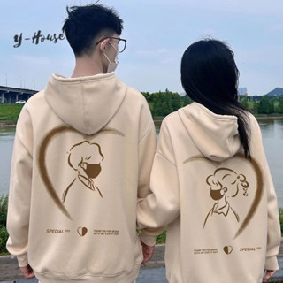 【Y-House】連帽情侶裝帽t情侶衣特別的小眾情侶衛衣春秋款2023新款高階感超火潮牌美式外套秋冬季