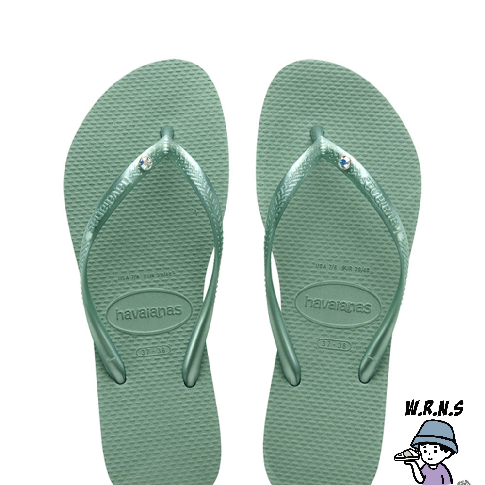 Havaianas 哈瓦仕 女鞋 拖鞋 夾腳拖 水鑽 綠