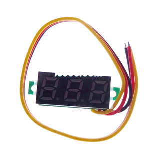 0.28吋 3線 直流電壓表紅光 測量範圍0~100V適合鉛酸電池 18650鋰電池,磷酸鋰鐵電池等 測量電池容量